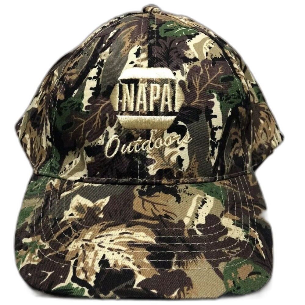 NAPA Outdoors Camo Hat Cap Mens One Size Camouflage Know How Adjustable Hunting
